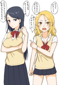 1 RT de nakawarui nonke joshi tachi ga 1 byou kiss suru